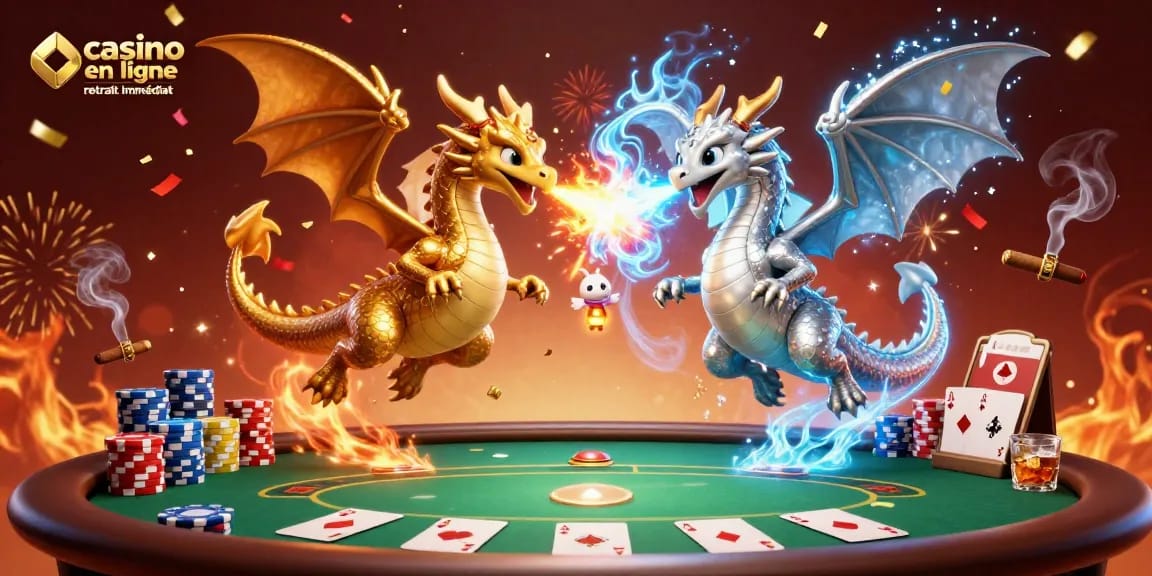 Gagnez avec les dragons dans une scène de casino en ligne retrait immédiat riche en détails.
