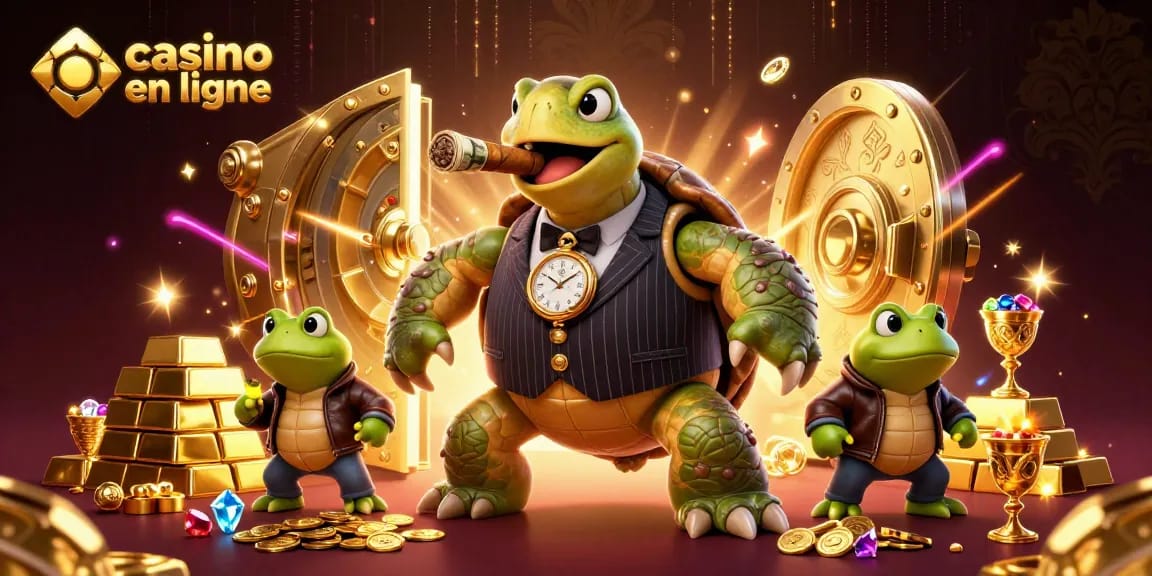 Découvrez un casino en ligne en pleine action avec des personnages animés et des trésors scintillants.