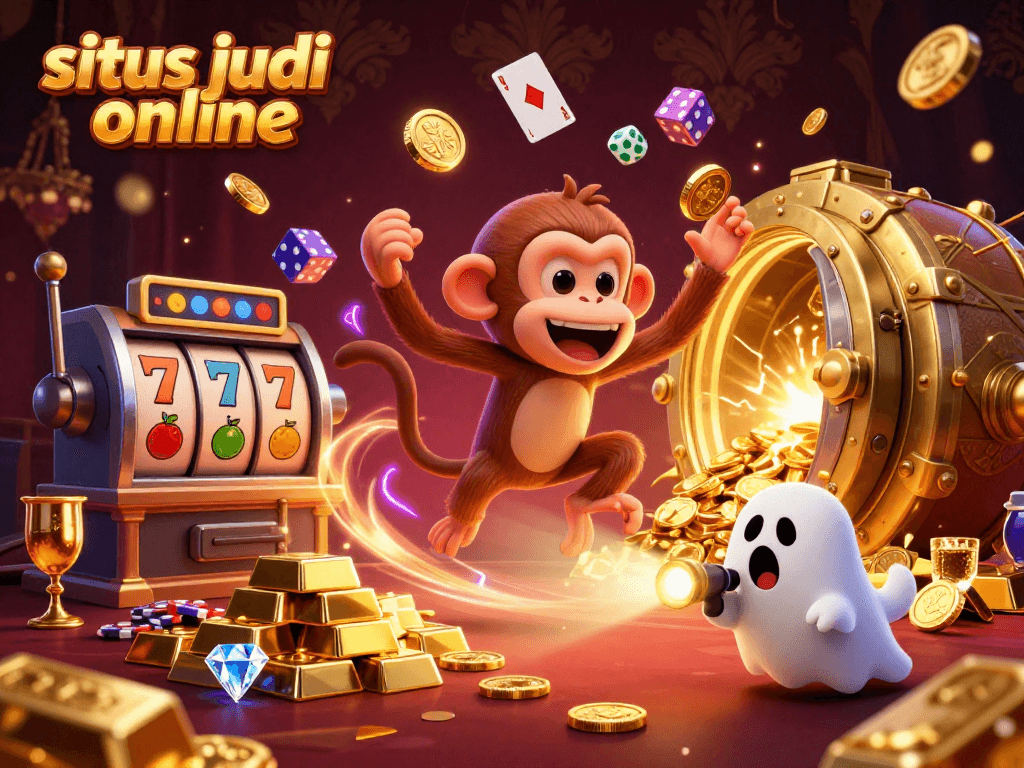 Situs judi online menampilkan karakter konyol di kasino berhantu dengan elemen permainan yang menawan.