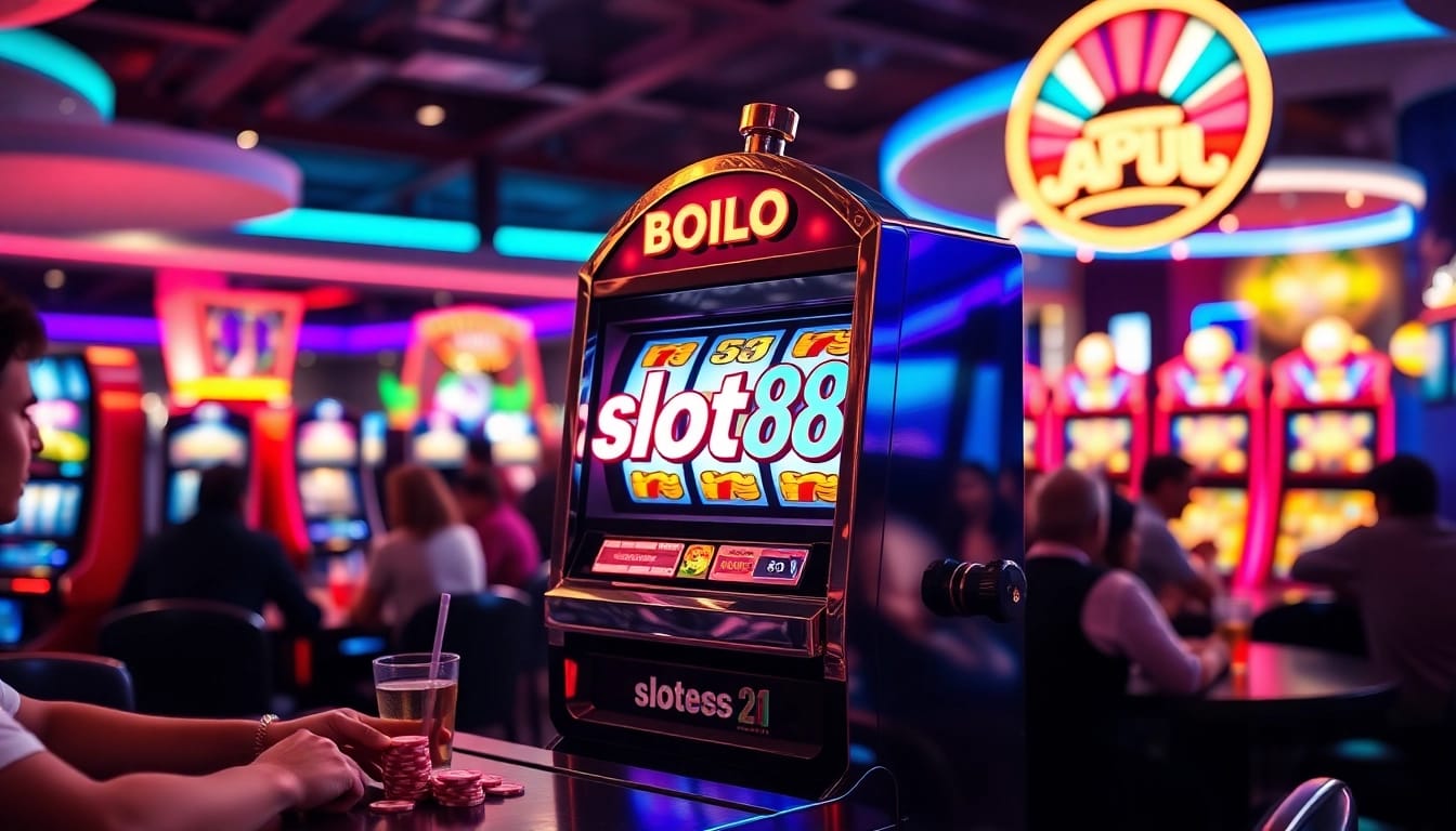 Kindly main slot88 dengan suasana kasino yang cerah dan penuh semangat