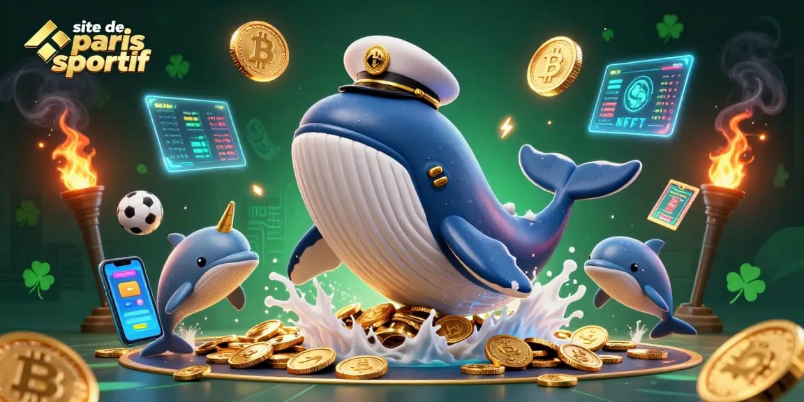 Gagnez avec le site de paris sportif grâce à une illustration vivante de paris sportifs et crypto