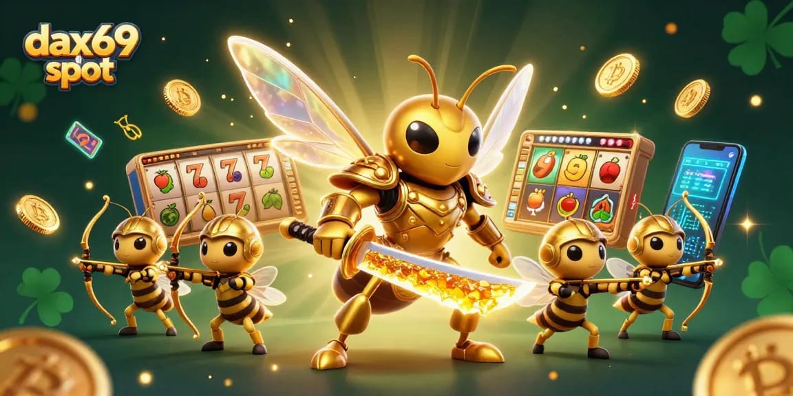 Mainkan dax69 slot dengan petualangan unik bersama hornet emas dan archer lebah berani.