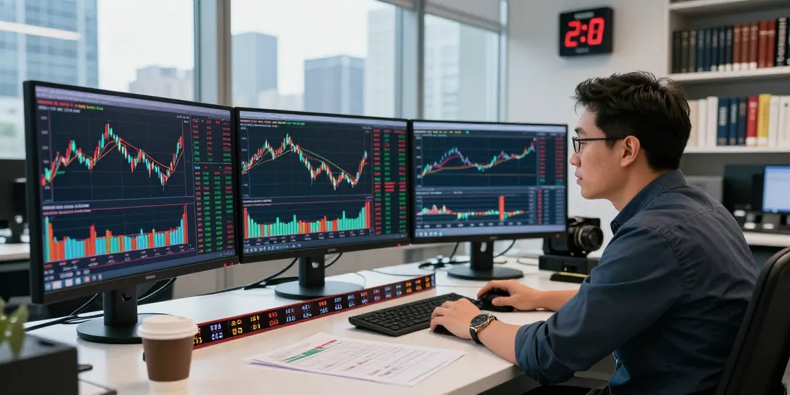 NAGA2000 trading environment with a focused trader analyzing live market data in a modern office.