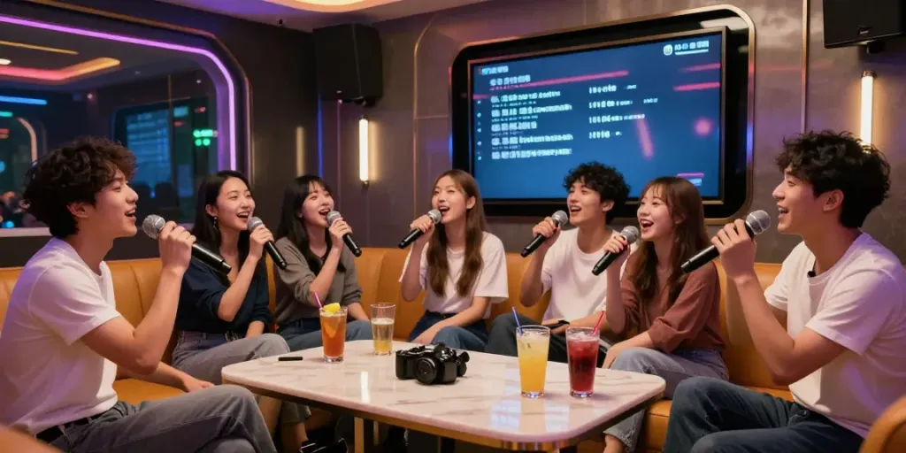달토에서 친구들과 함께 즐거운 시간을 보내는 모습