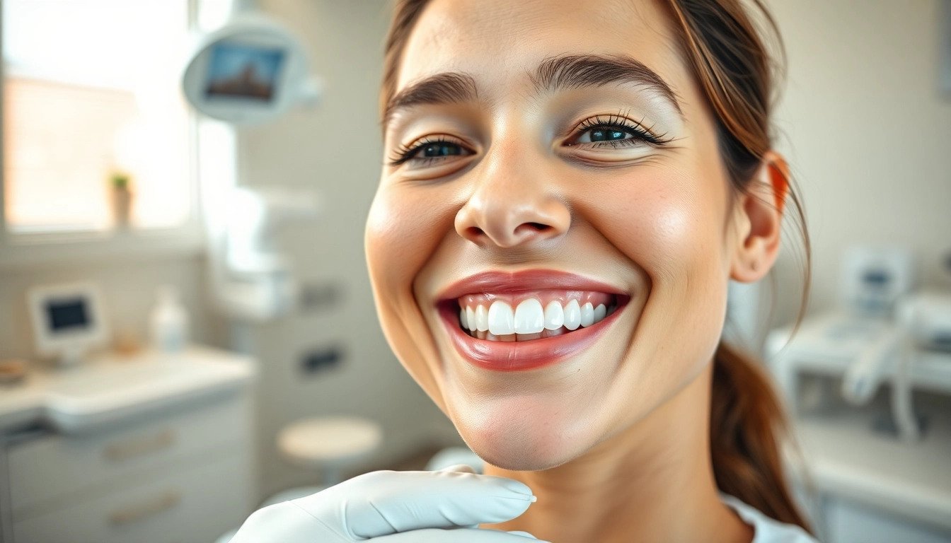 Showcase of newsmilelife with a cheerful smile in a modern dental office environment.