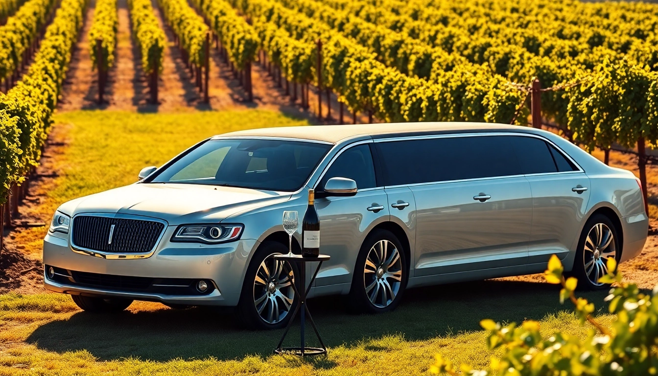 Experience the luxury of a wine tour limo service amidst breathtaking vineyard views.
