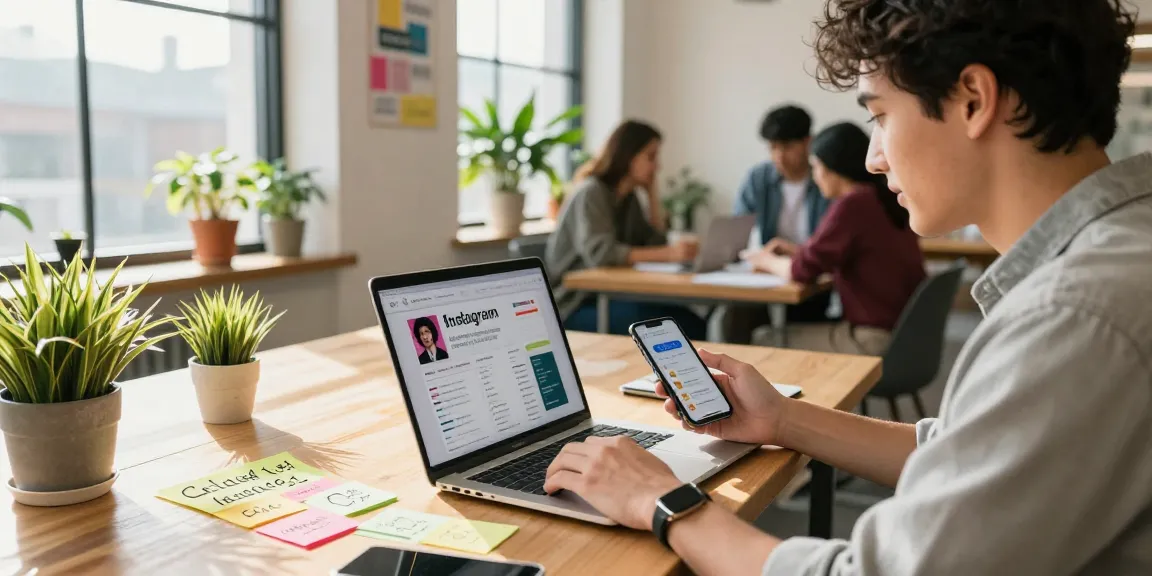 How to buy followers on Instagram safely while analyzing social media metrics in a modern workspace.