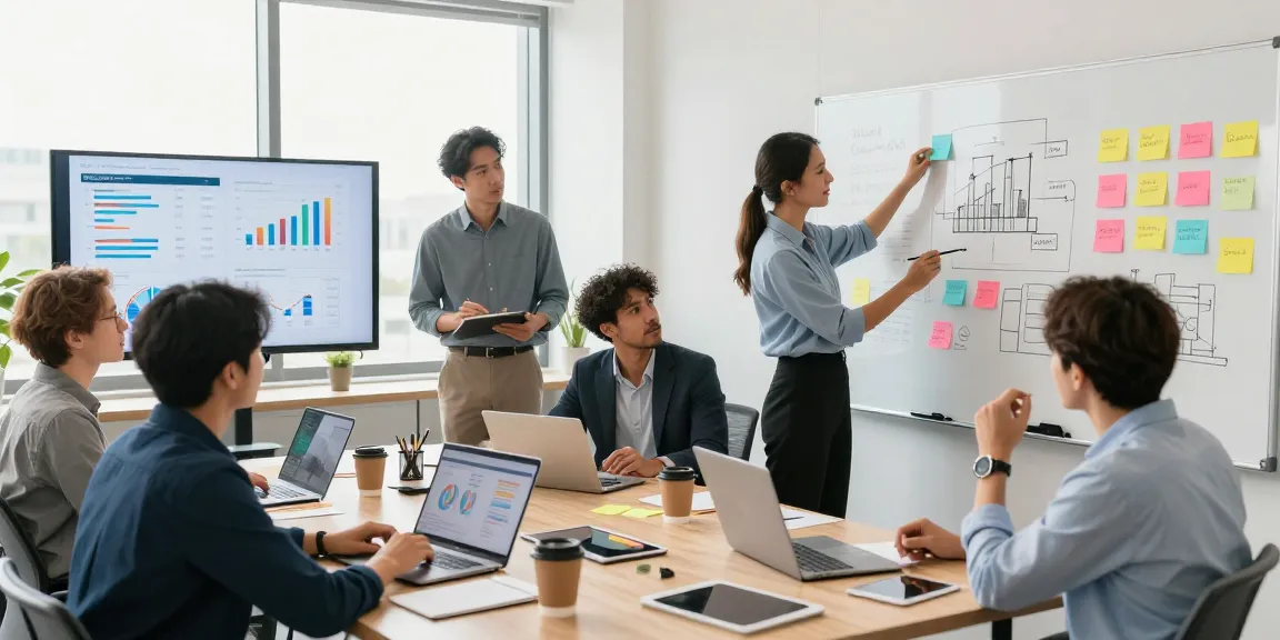 Collaborative team brainstorming at https://www.startsomethingpc.com, showcasing startup ideas and vibrant office atmosphere.