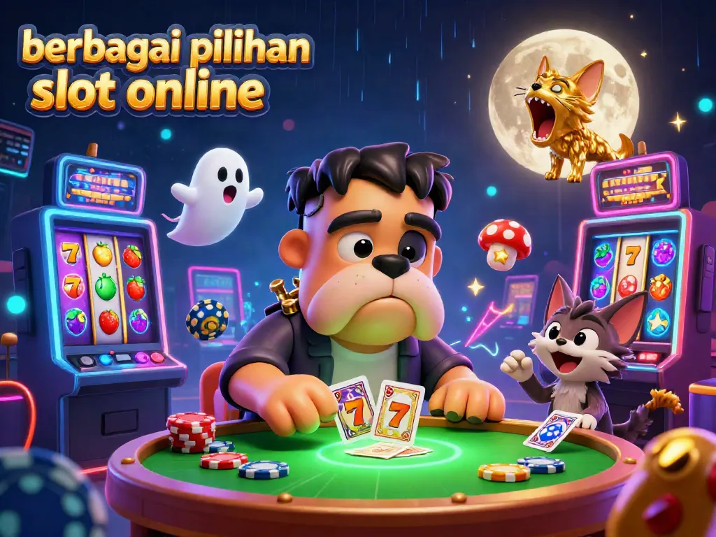 Menangkan berbagai pilihan slot online dengan Frankenstein bulldog dan teman-teman yang unik.