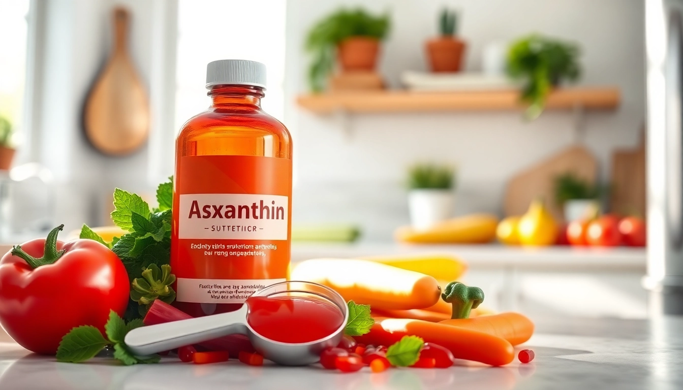 Guide on how much astaxanthin per day for optimal health benefits with a visual focus on dietary supplements.