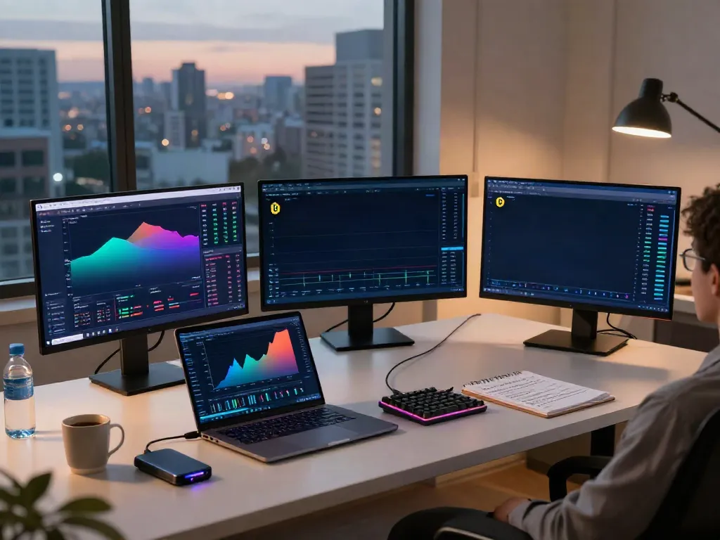 TOPIX データ API in a professional crypto trading workspace with live market charts and real-time data integration.
