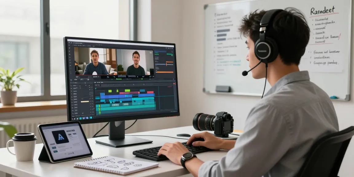 Transforming video into detailed ai video prompts in a modern workspace.