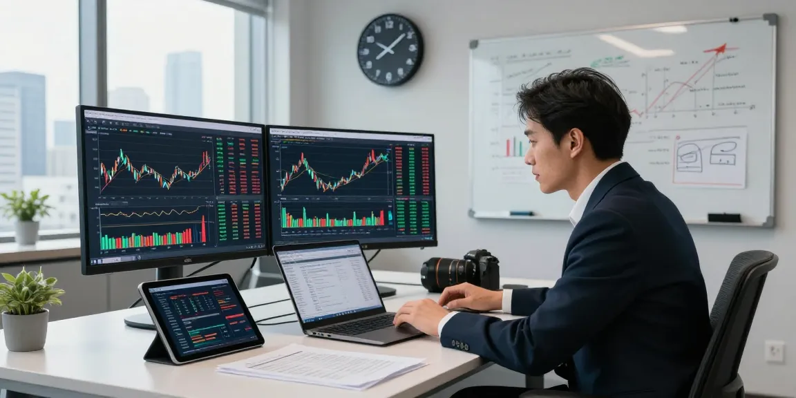 Third Eye Capital professional analyzing market trends in a modern finance office setting.