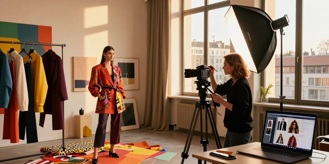 Photographie d'un photographe professionnel à Milan capturant un modèle en mode, mettant en avant le service de photographe professionnel à Milan.