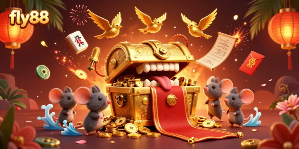 Experience thrilling games of chance at fly88 with vibrant colors and engaging elements of gambling.