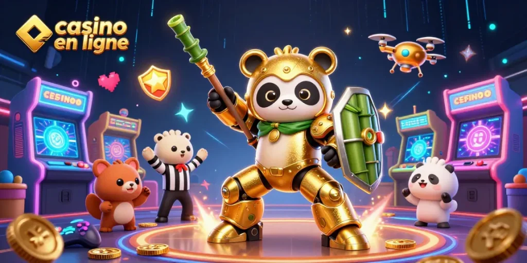 Découvrez le plaisir du jeu dans ce casino en ligne dynamique avec le panda doré.